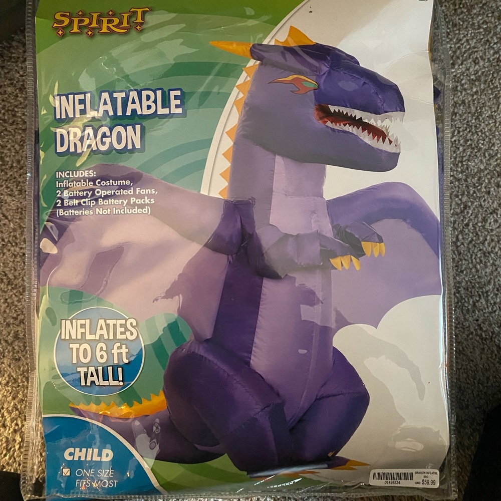 ⭐️ SOLD ⭐️ Inflatable Dinosaur Costume